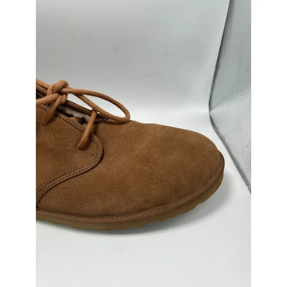 UGG Neumel Chukka Boots Mens Size 12 Chestnut Suede Shearling Lined Shoes